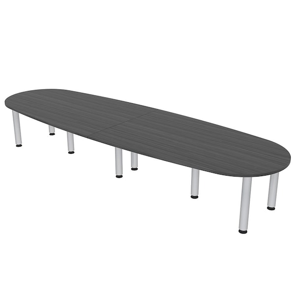 Skutchi Designs 45 in W, 144 in L, 29 in H, Engineered Wood Top, Grey HAR-BOVL-46143-PT-AN - main